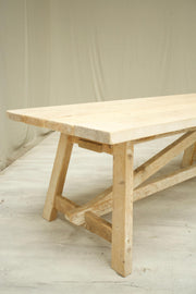 Rustic 'Farmhouse' pine dining table - 6 legged - TallBoy Interiors