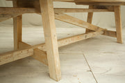 Rustic 'Farmhouse' pine dining table - 6 legged - TallBoy Interiors