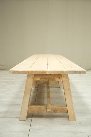 Rustic 'Farmhouse' pine dining table - 6 legged