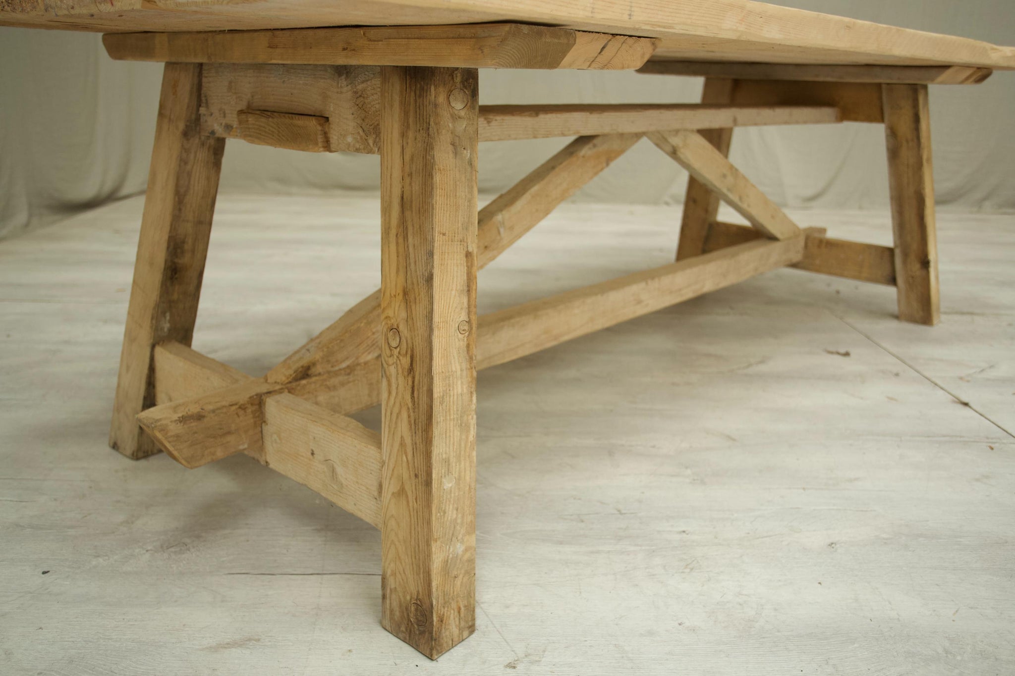 Rustic 'Farmhouse' Pine dining table - 4 legged