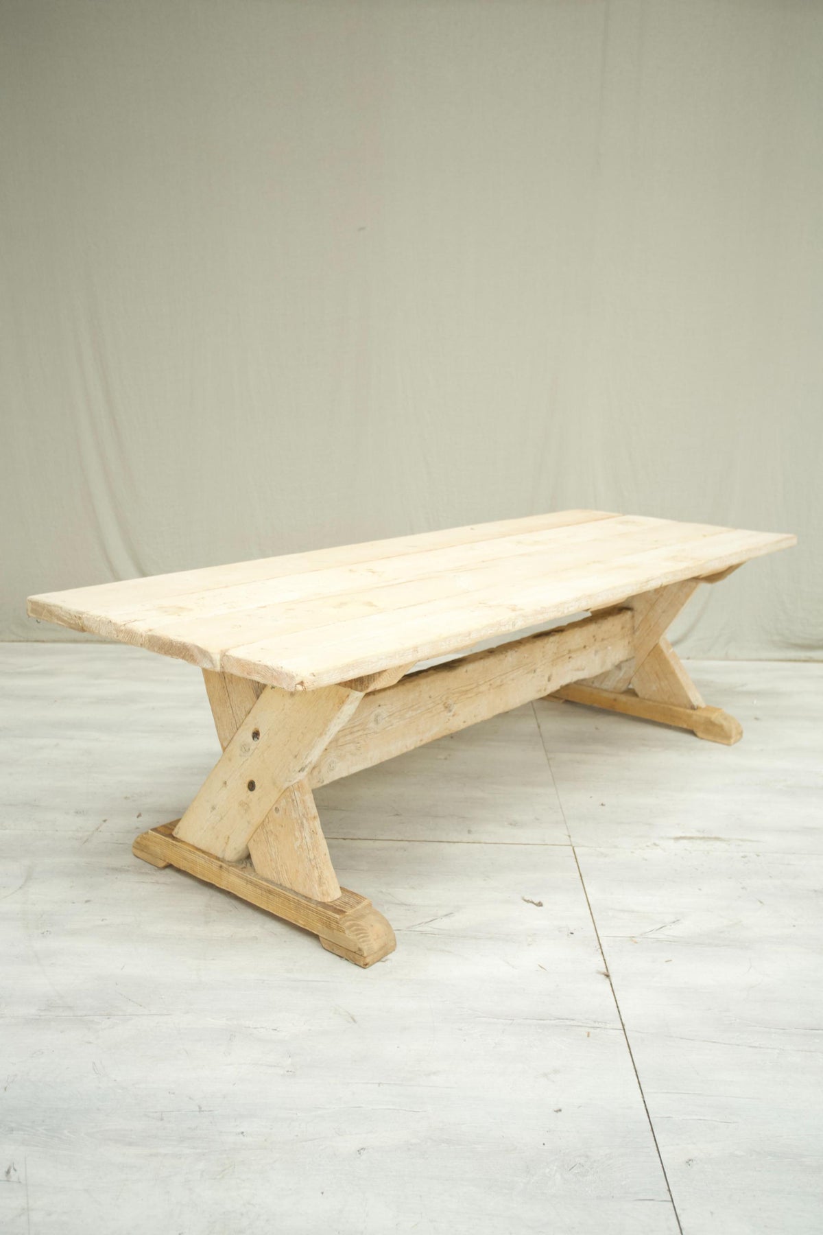 Rustic 'X'Frame pine dining table - TallBoy Interiors