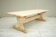 Rustic 'X'Frame pine dining table - TallBoy Interiors