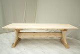 Rustic 'X'Frame pine dining table