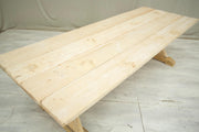 Rustic 'X'Frame pine dining table - TallBoy Interiors