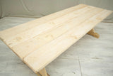 Rustic 'X'Frame pine dining table