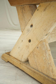 Rustic 'X'Frame pine dining table - TallBoy Interiors