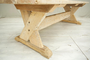 Rustic 'X'Frame pine dining table