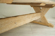 Rustic 'X'Frame pine dining table - TallBoy Interiors