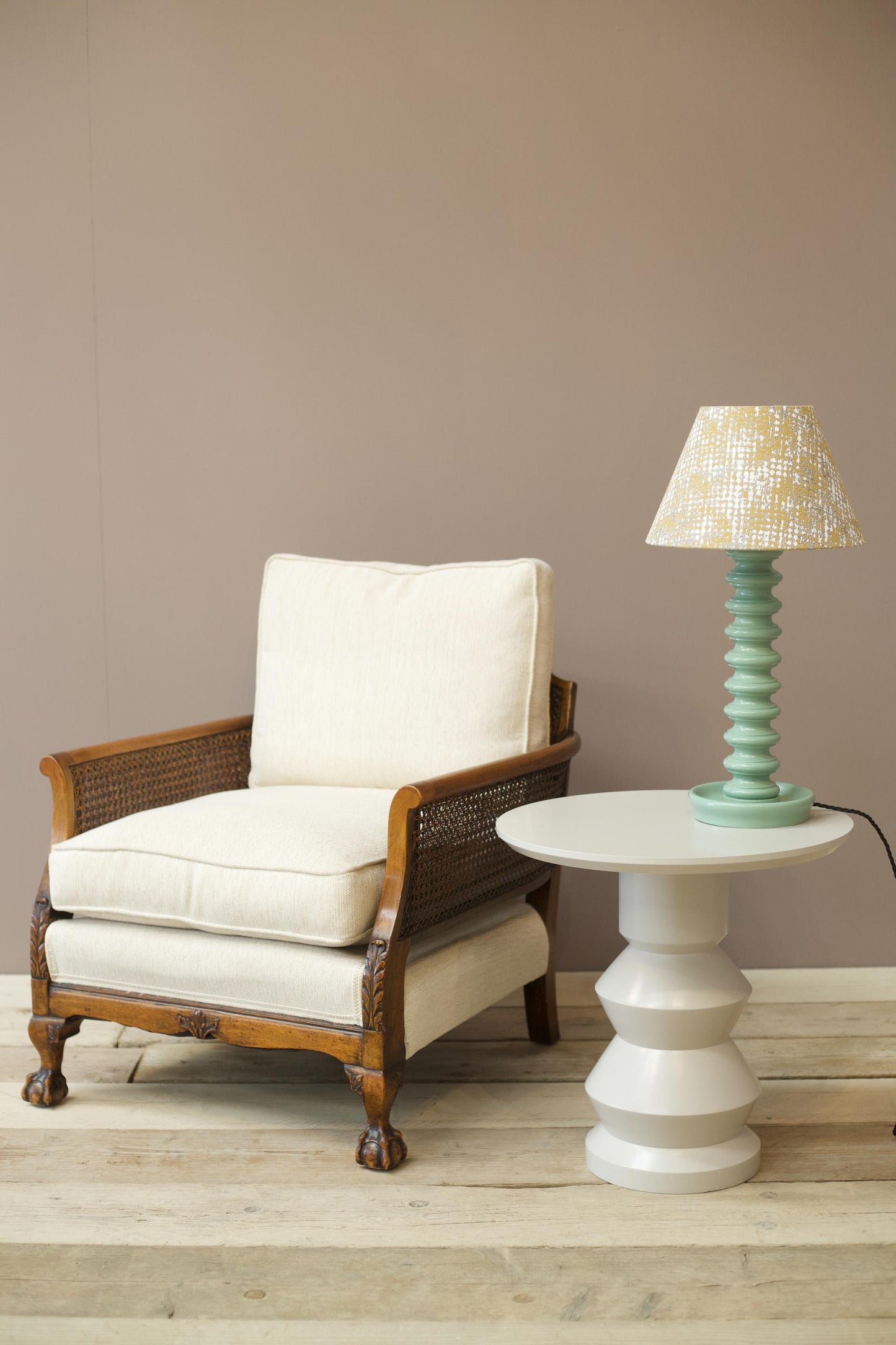 'Glen' turned wood and lacquered side table - Haar