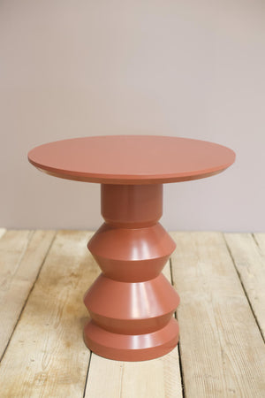 'Glen' turned wood and lacquered side table - Highland