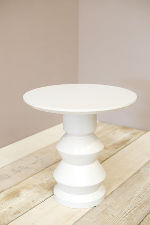 'Glen' turned wood and lacquered side table - Haar
