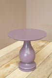 'Loch' turned wood and lacquered side table - Heather