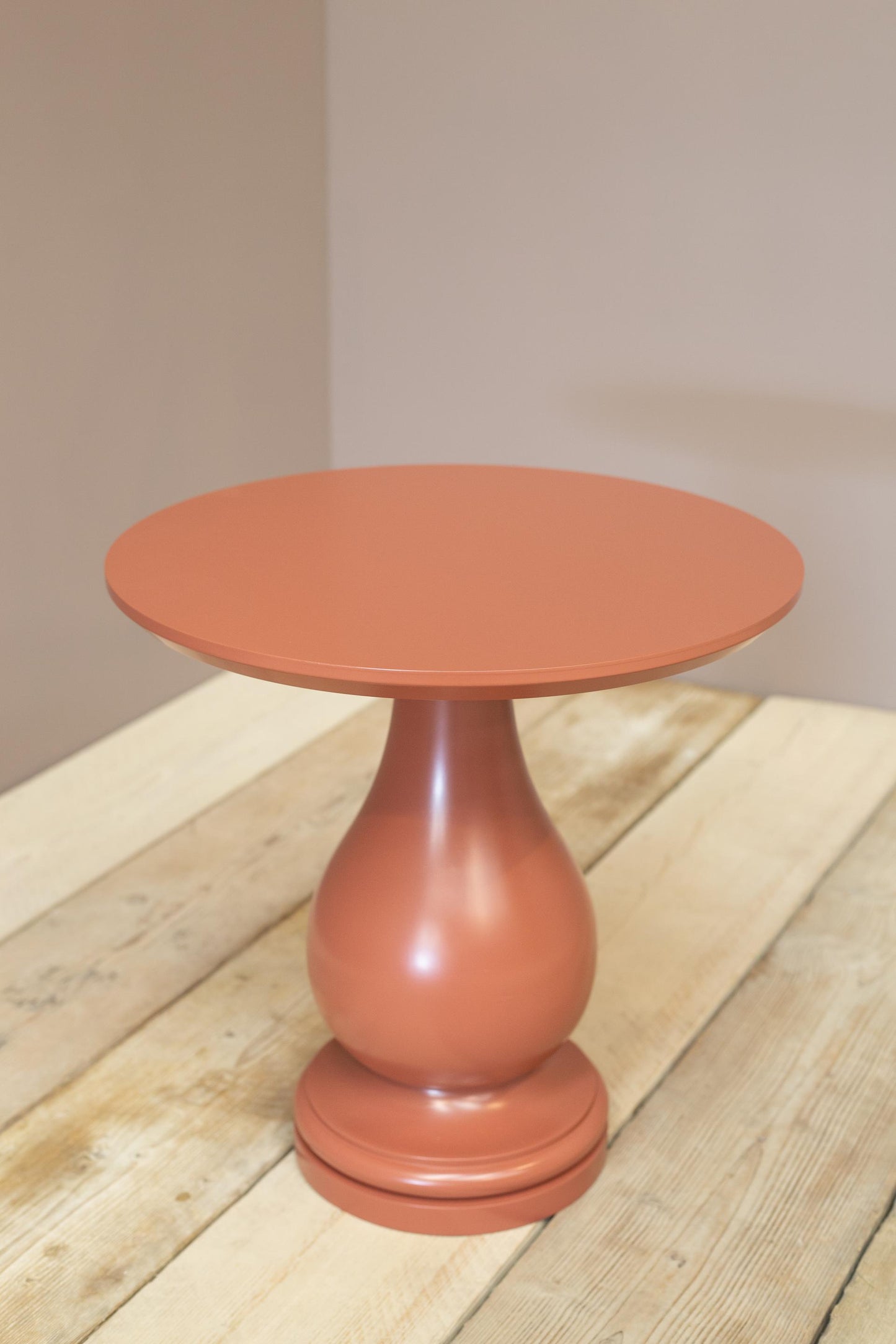 'Loch' turned wood and lacquered side table - highland