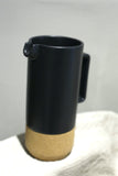 Matte Black stoneware and cork water jug