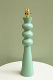 'Thistle' turned wood table lamp - Fern