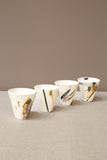 Slip porcelain cups by Maya - Design 1