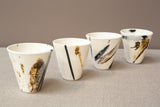 Slip porcelain cups by Maya - Design 1