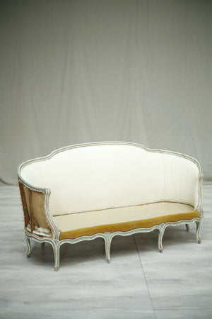 19th century antique French sofa with painted frame - TallBoy Interiors