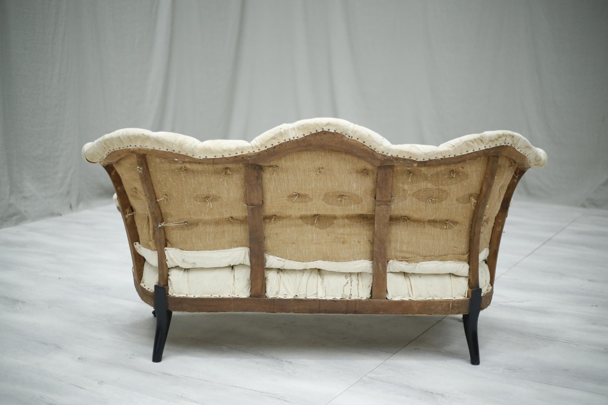 Antique Napoleon III French buttoned sofa - TallBoy Interiors