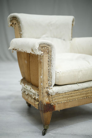 Antique Howard and Sons style Woodstock armchair - TallBoy Interiors