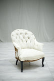 Antique Napoleon III Buttoned back tub chair - TallBoy Interiors