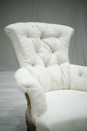 Napoleon III Antique French fishtail armchair - TallBoy Interiors