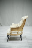 Large Napoleon III Antique French Fishtail armchair - TallBoy Interiors
