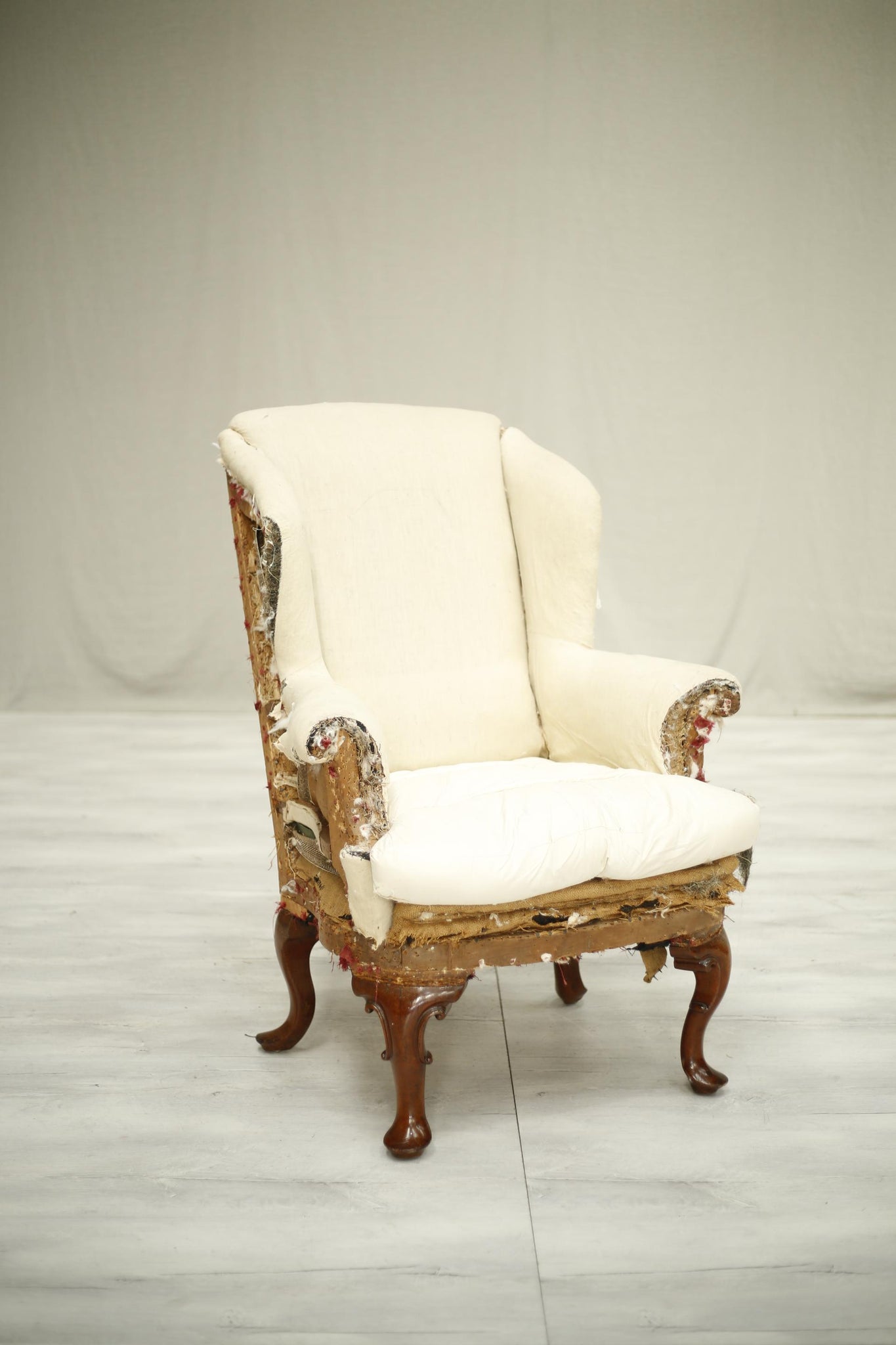 Antique Victorian country house wingback armchair - TallBoy Interiors