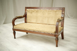 19th century Anglo-Indian mahogany hall bench - TallBoy Interiors