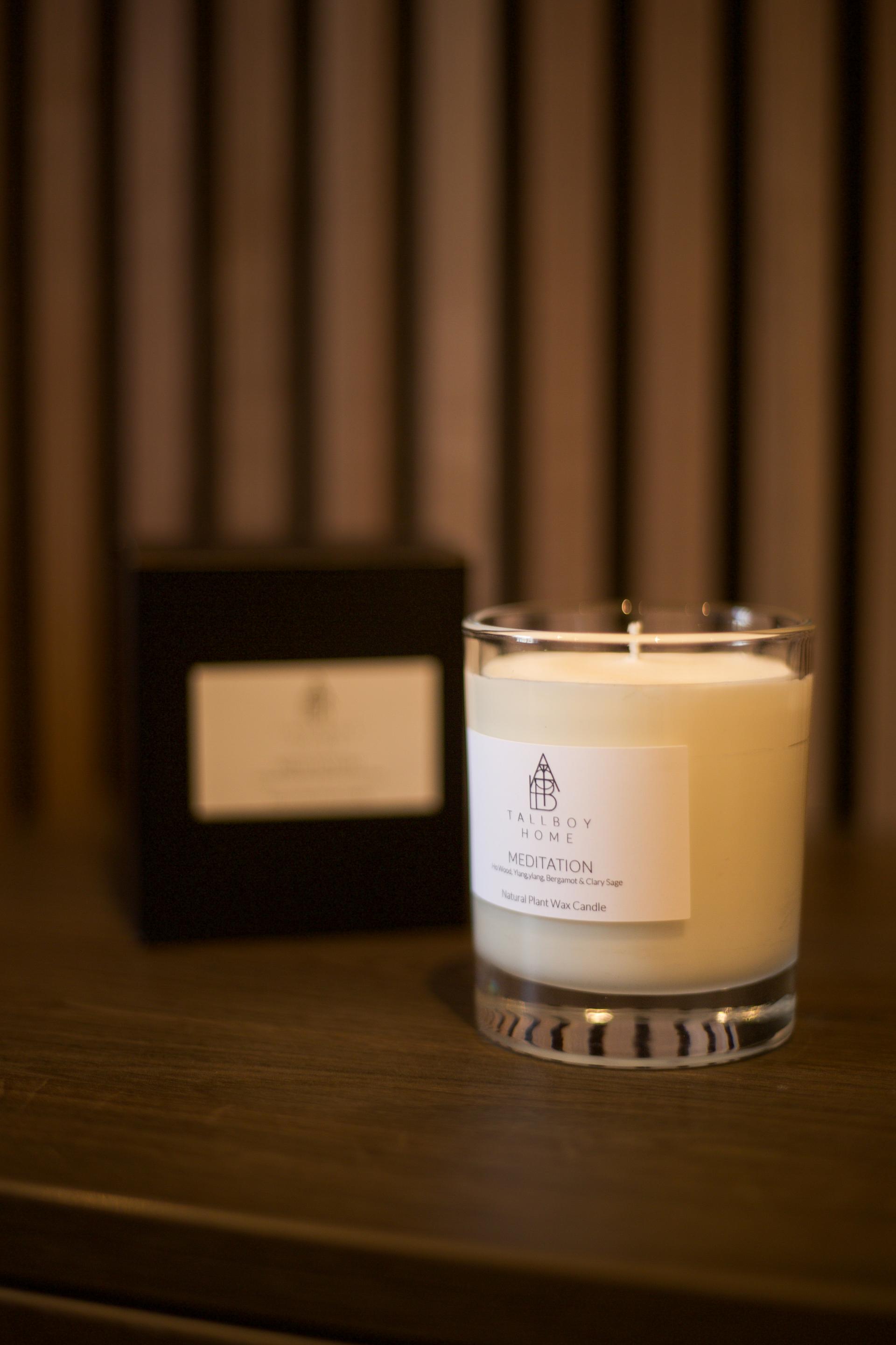 Natural Plant wax Scented Candle Meditation TallBoy Interiors