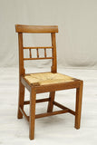 Set of 4 18th century Rush seated and oak dining chairs - TallBoy Interiors