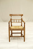 Antique 18th century Oak and rush seated desk chair - TallBoy Interiors