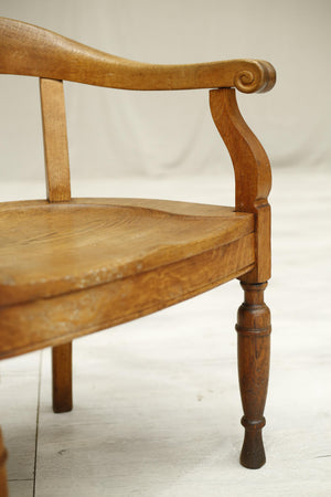 Antique 19th century oak desk chair - TallBoy Interiors