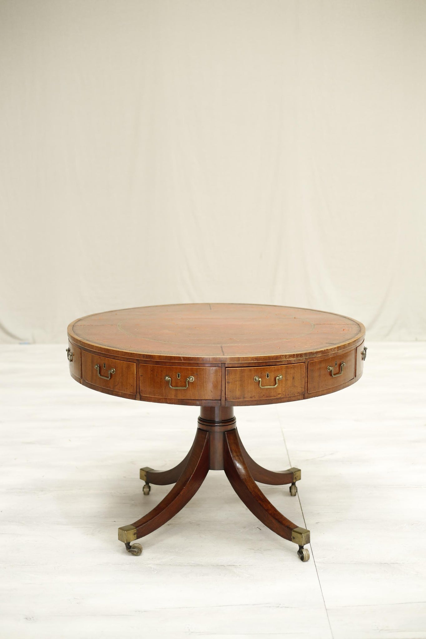 Georgian Antique leather topped rent table - TallBoy Interiors