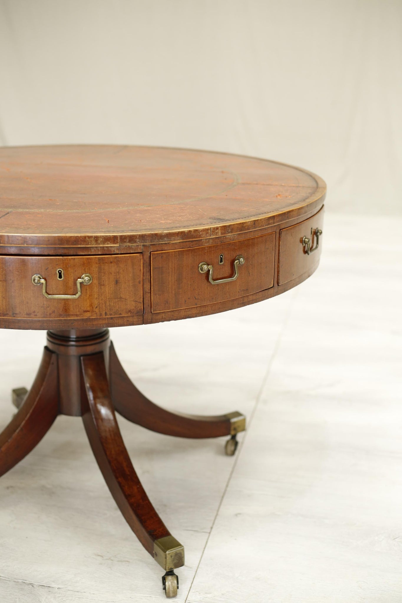 Georgian Antique leather topped rent table - TallBoy Interiors