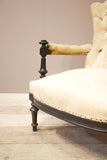Napoleon III buttoned back open armchair