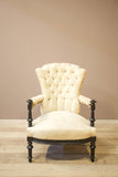 Napoleon III buttoned back open armchair