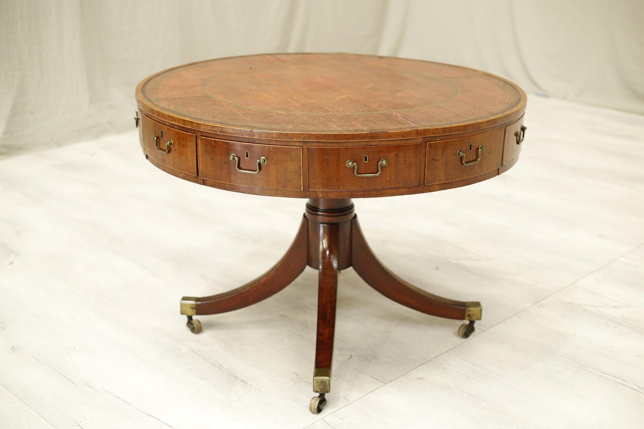 Georgian Antique leather topped rent table - TallBoy Interiors