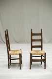 4x Mid century French rush seated dining chairs - TallBoy Interiors