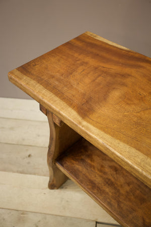 20th century Naturalistic Amboyna console table