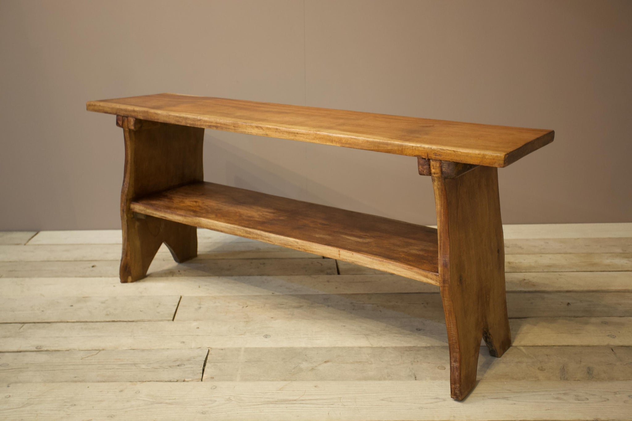 20th century Naturalistic Amboyna console table