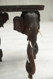 19th century Anglo-Indian Carved elephant head coffee table - TallBoy Interiors