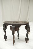 19th century Anglo-Indian Carved elephant head coffee table - TallBoy Interiors