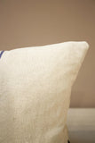 Italian linen scatter cushion - thin blue line