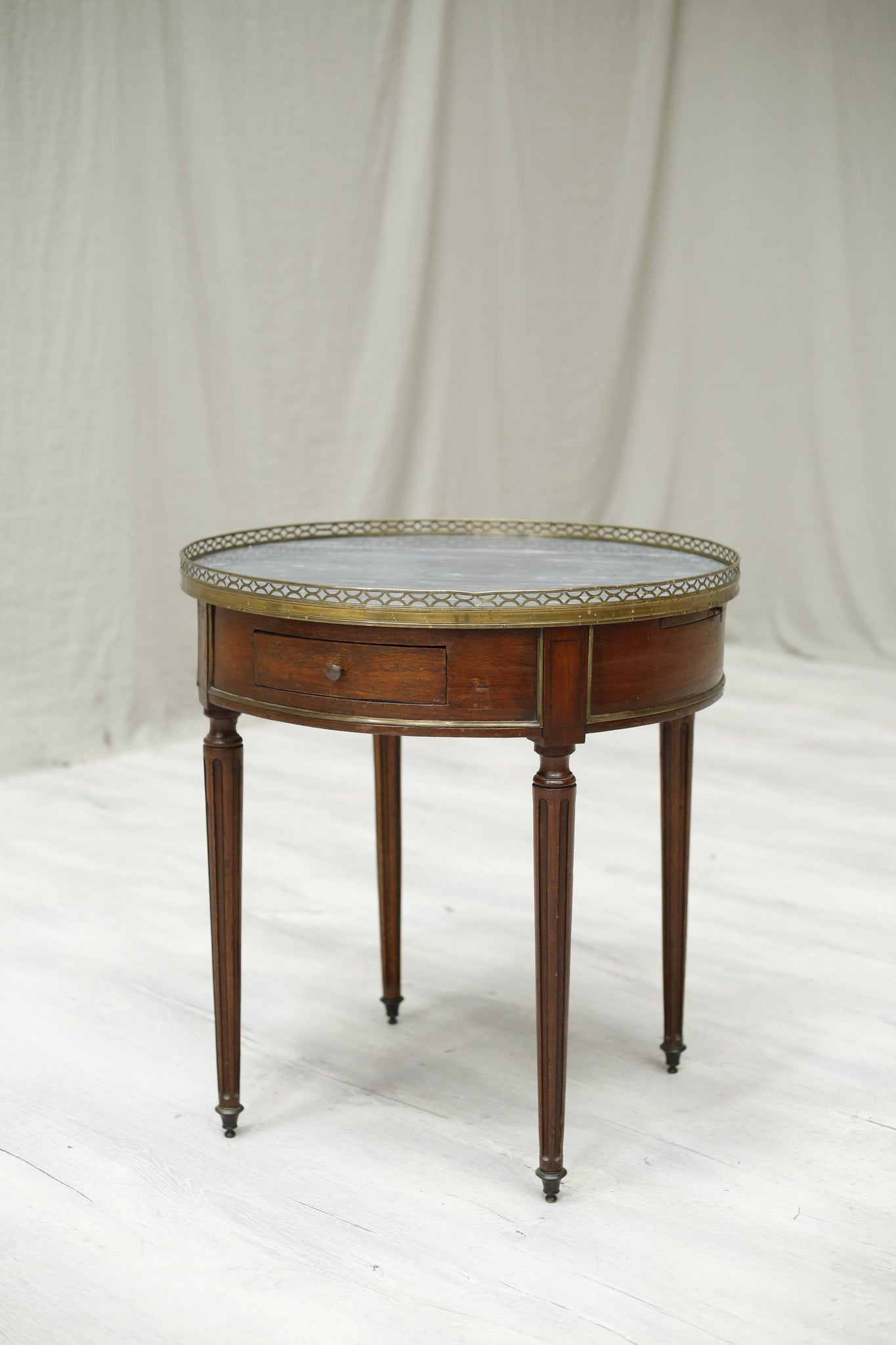 19th century antique French empire marble topped lamp table - TallBoy Interiors