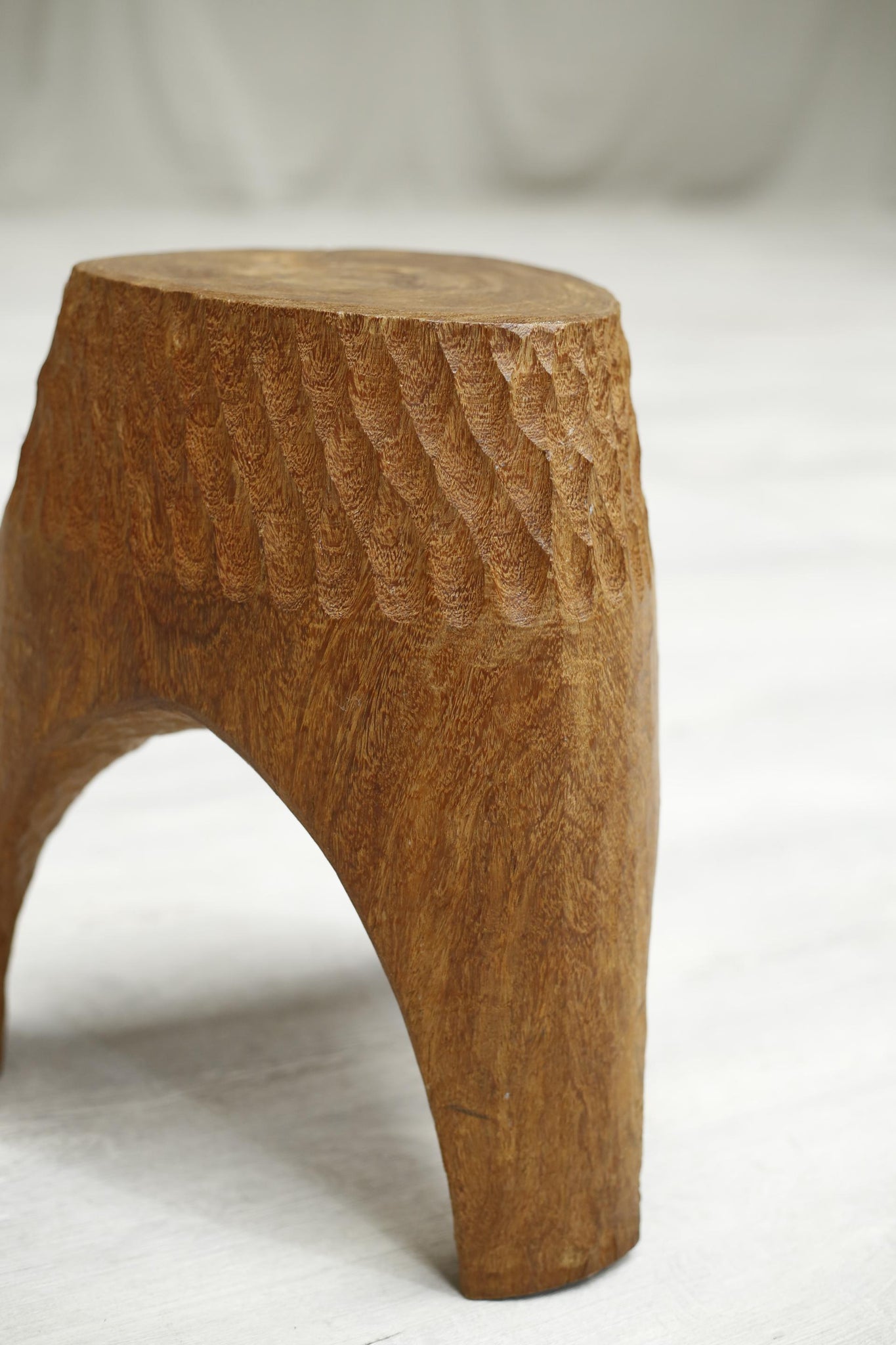 20th century Tribal African carved hardwood side table - TallBoy Interiors