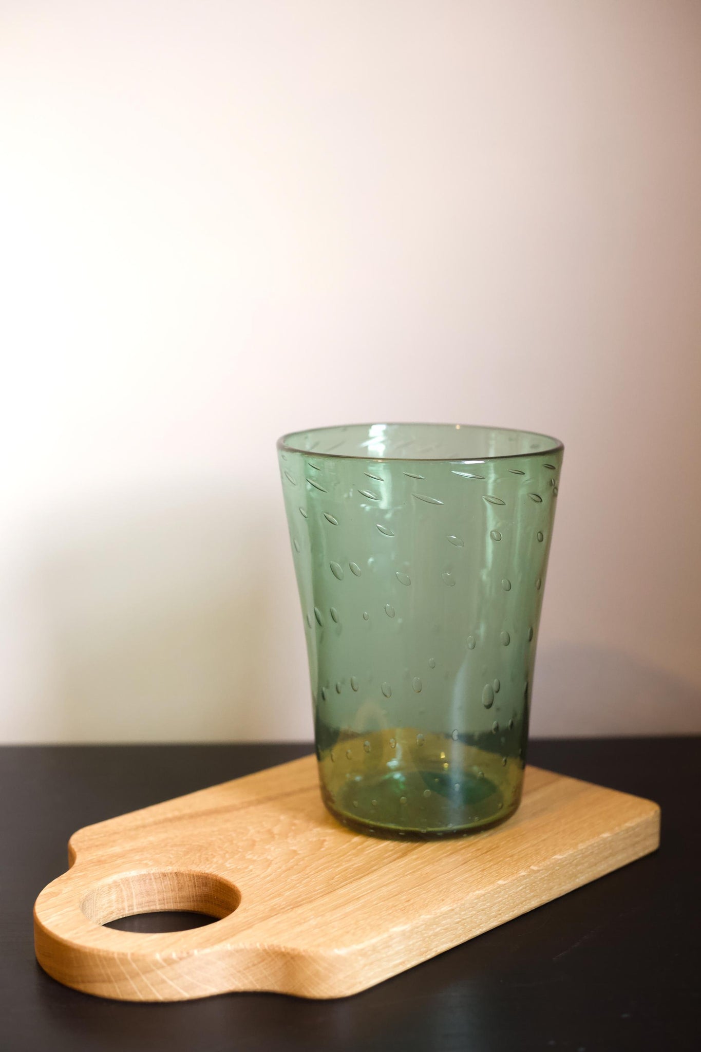 1930's Green bubble glass ice bucket