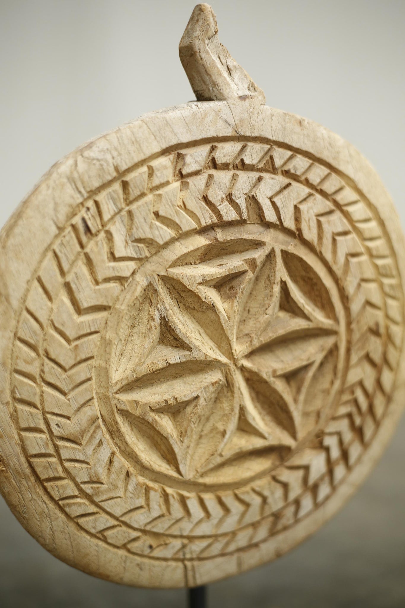 Carved 19th century Dutch pan trivet- No 4