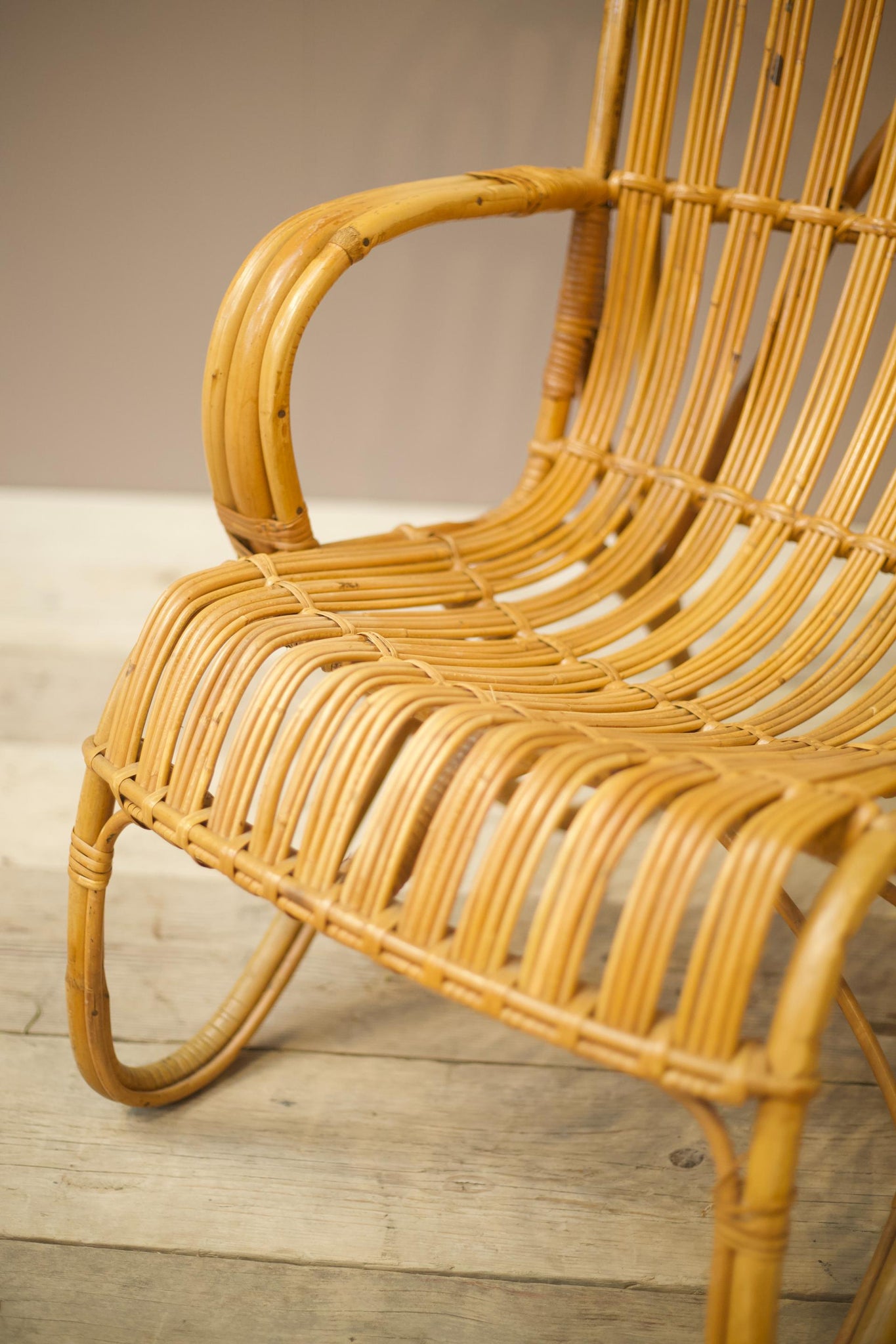 20th century Bamboo lounge chair