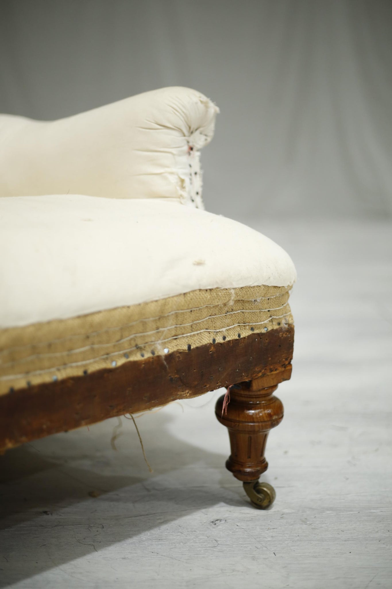 Curved sided Antique Victorian armchair